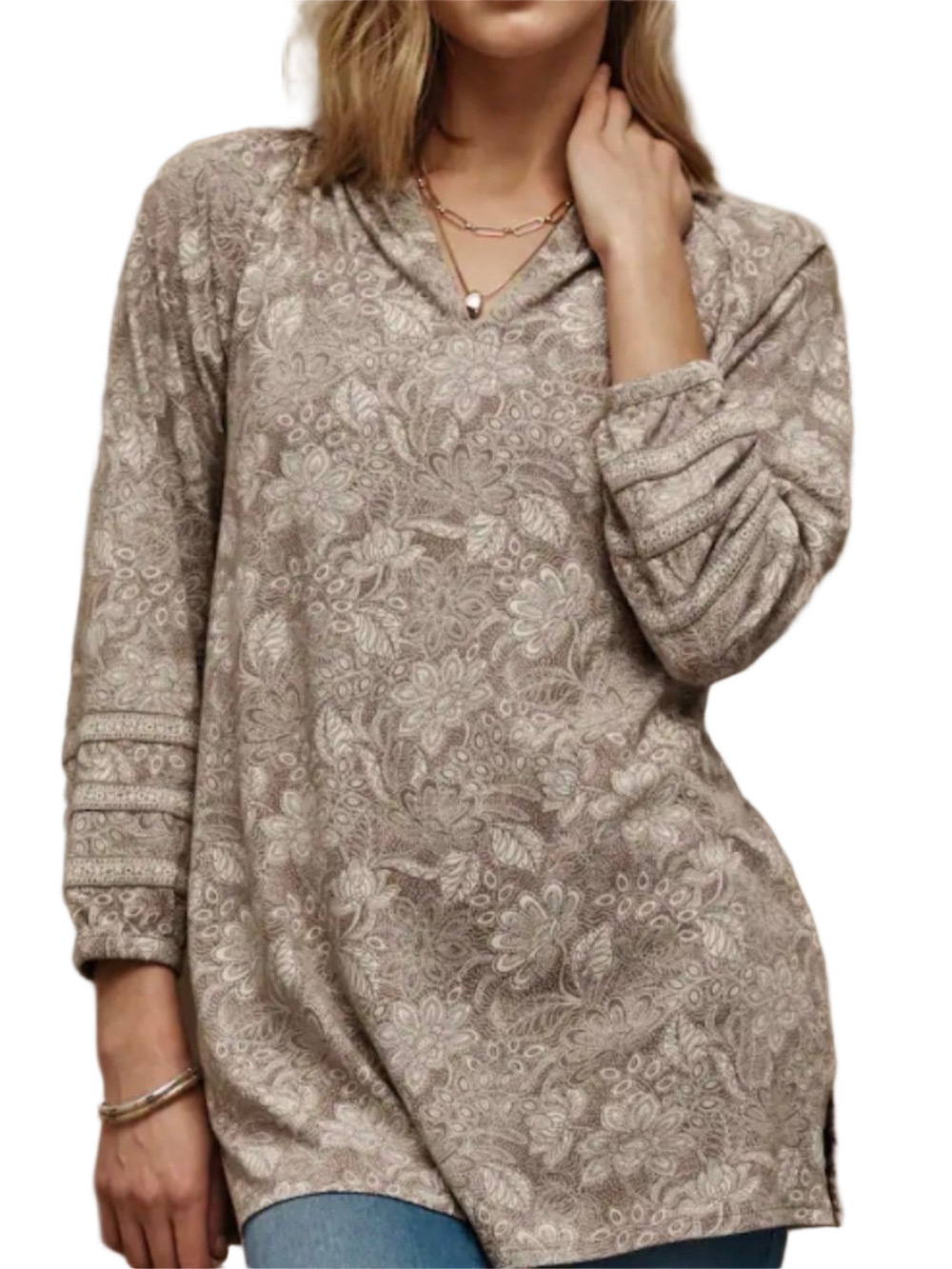 152. WOMENS J. JILL L DETAIL TOP